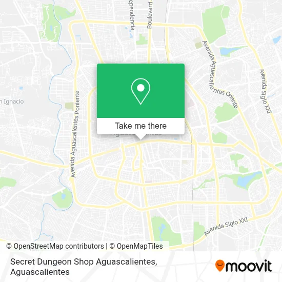 Secret Dungeon Shop Aguascalientes map