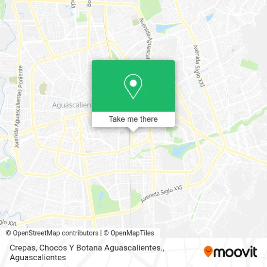 Crepas, Chocos Y Botana Aguascalientes. map