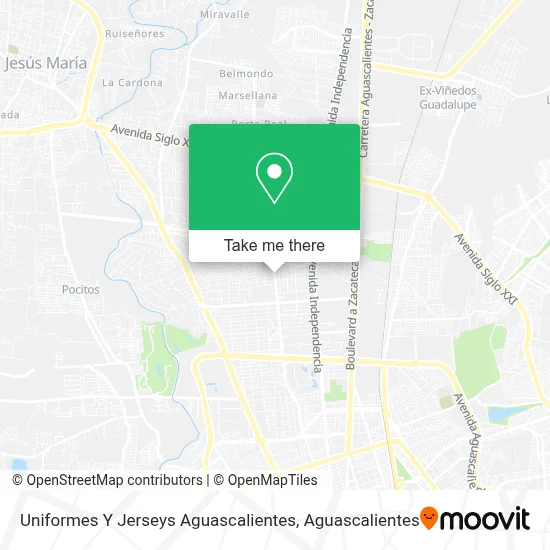 Uniformes Y Jerseys Aguascalientes map