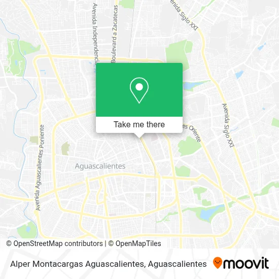 Alper Montacargas Aguascalientes map