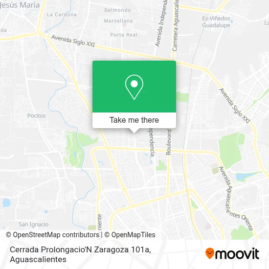 Cerrada Prolongacio'N Zaragoza 101a map