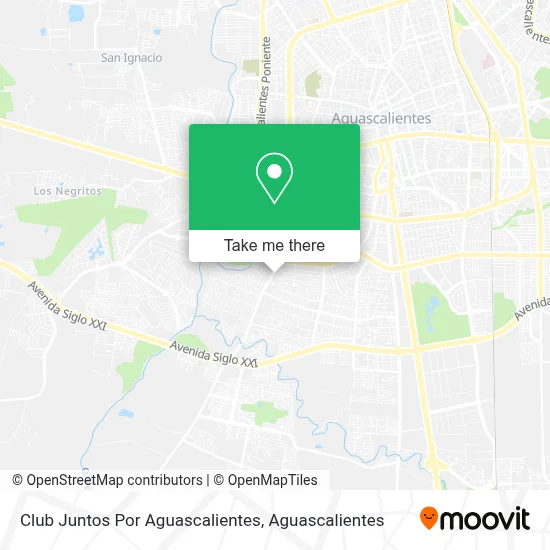 Club Juntos Por Aguascalientes map