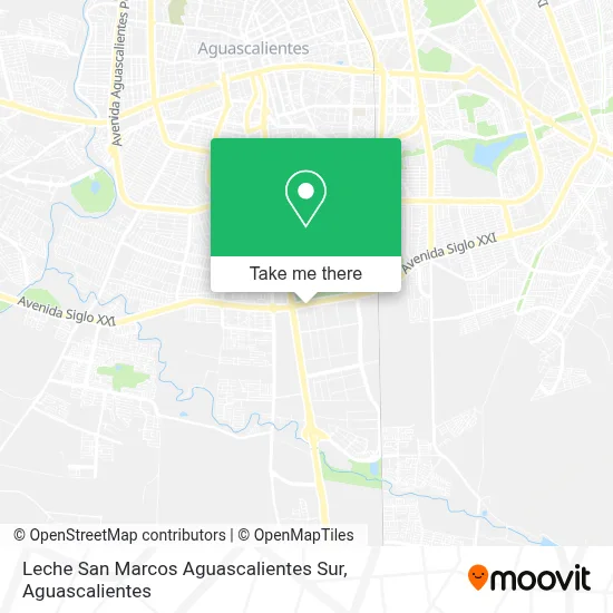 Leche San Marcos Aguascalientes Sur map