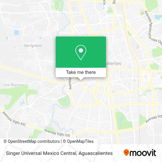 Singer Universal Mexico Central map