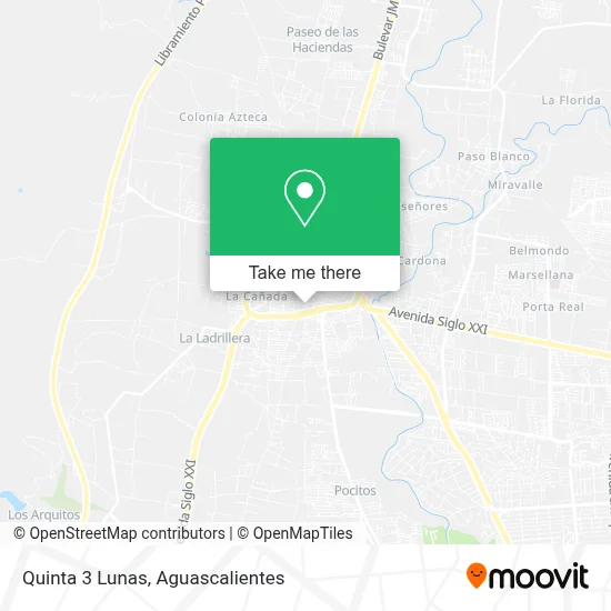 Quinta 3 Lunas map