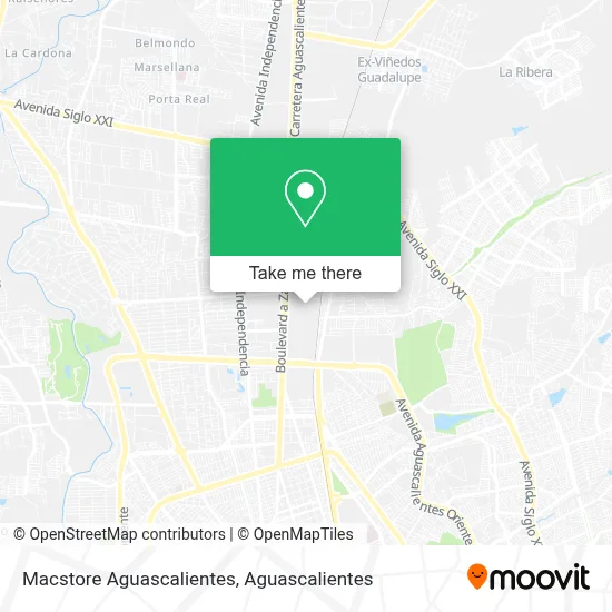 Macstore Aguascalientes map