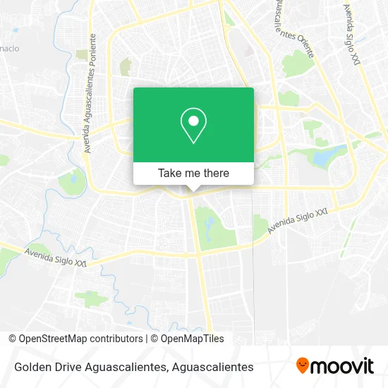 Golden Drive Aguascalientes map