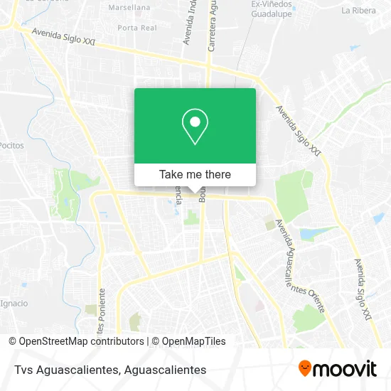 Tvs Aguascalientes map