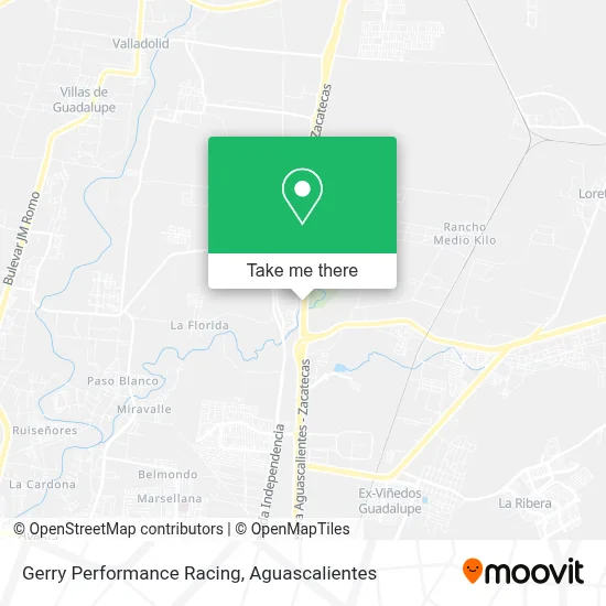 Gerry Performance Racing map