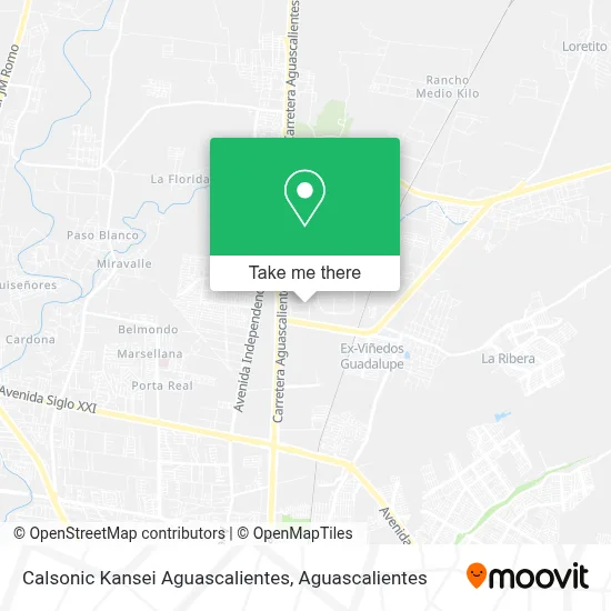 Calsonic Kansei Aguascalientes map