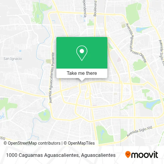 1000 Caguamas Aguascalientes map