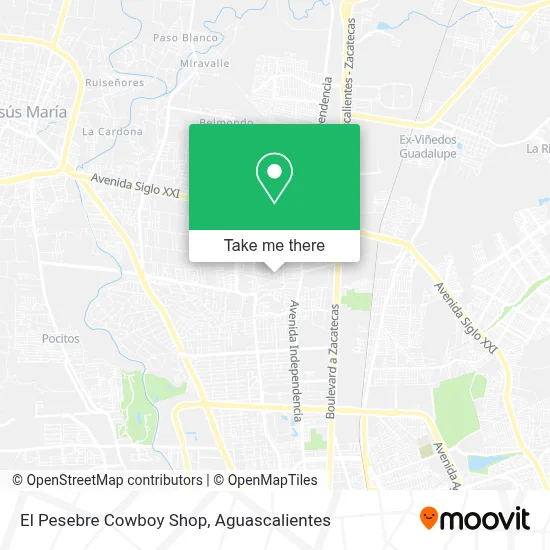 El Pesebre Cowboy Shop map