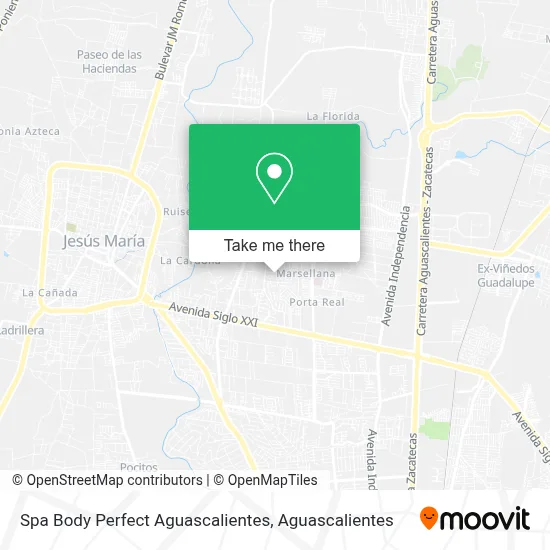 Spa Body Perfect Aguascalientes map