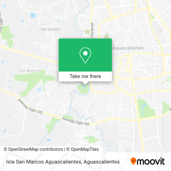 Isla San Marcos Aguascalientes map