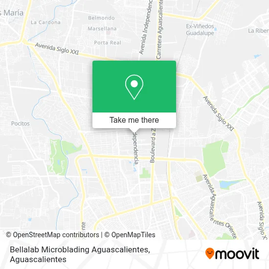 Bellalab Microblading Aguascalientes map