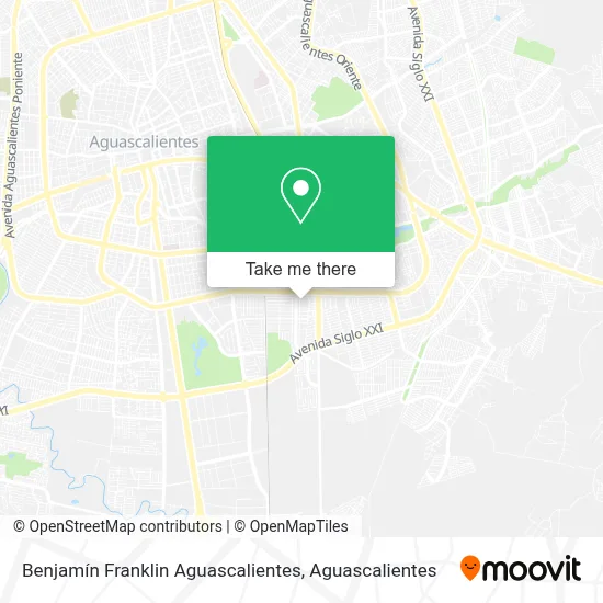 Benjamín Franklin Aguascalientes map