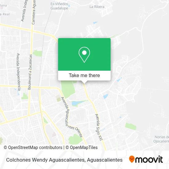 Colchones Wendy Aguascalientes map