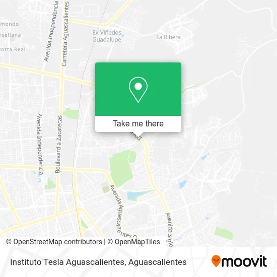 Instituto Tesla Aguascalientes map