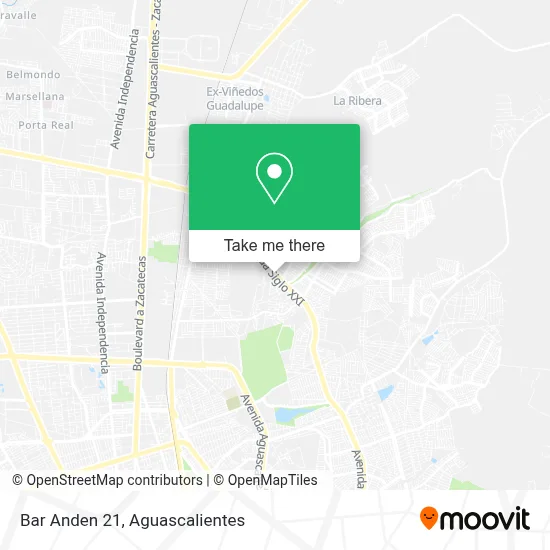 Bar Anden 21 map