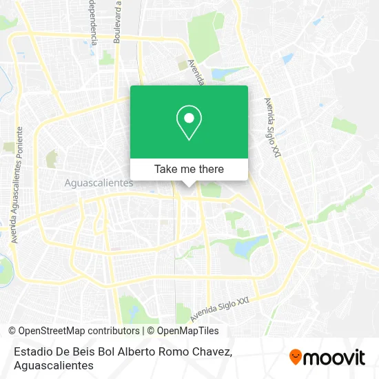 Estadio De Beis Bol Alberto Romo Chavez map
