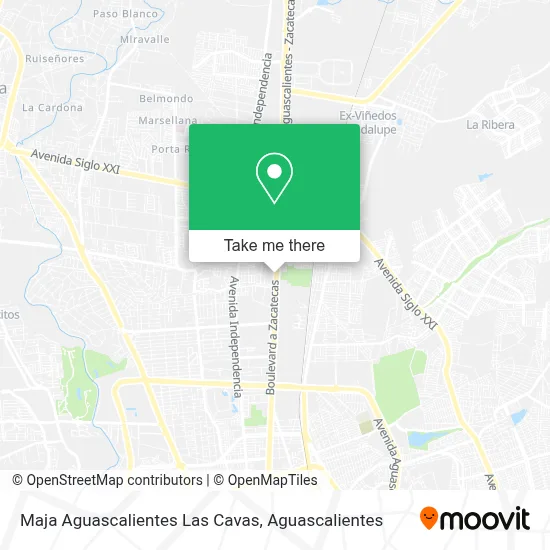 Maja Aguascalientes Las Cavas map