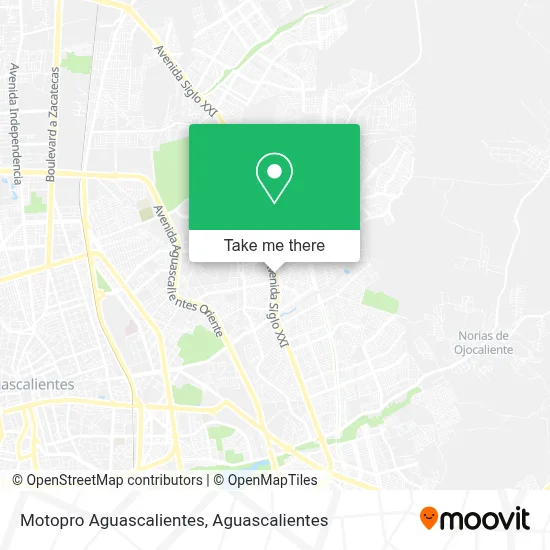 Motopro Aguascalientes map