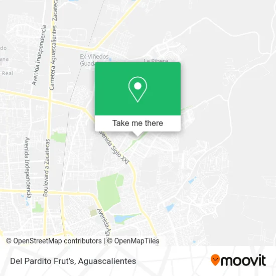 Del Pardito Frut's map