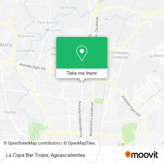 La Copa Bar Trojes map