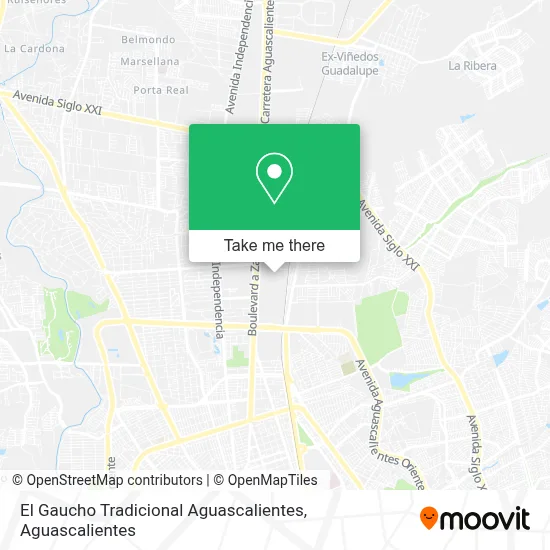 El Gaucho Tradicional Aguascalientes map