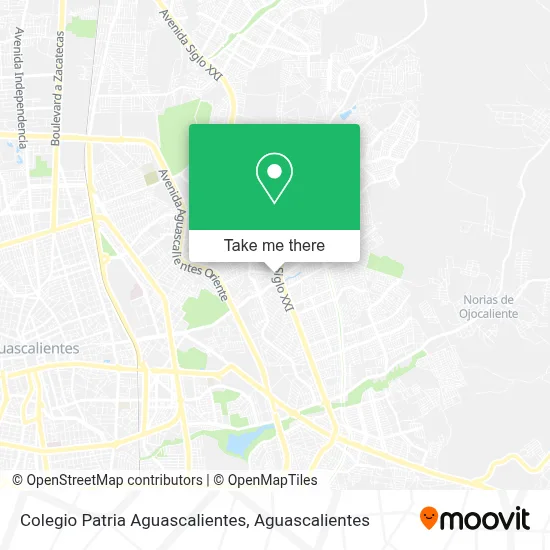 Colegio Patria Aguascalientes map