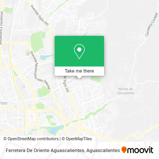 Ferretera De Oriente Aguascalientes map