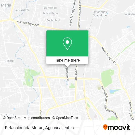 Refaccionaria Moran map