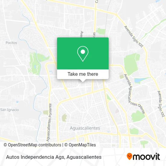 Autos Independencia Ags map