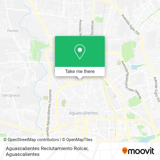 Aguascalientes Reclutamiento Rolcar map