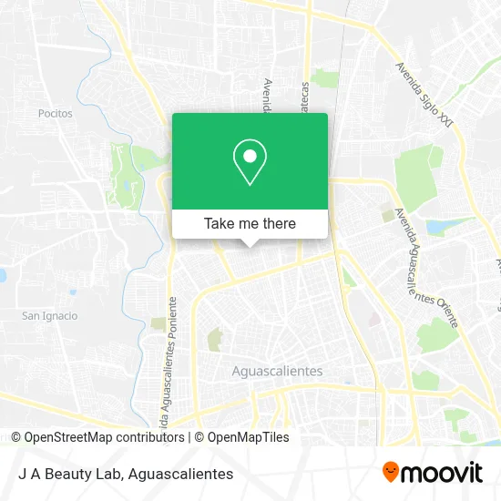 J A Beauty Lab map