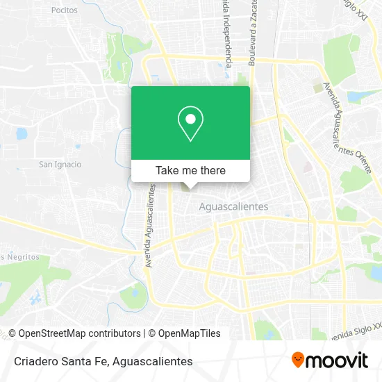 Criadero Santa Fe map