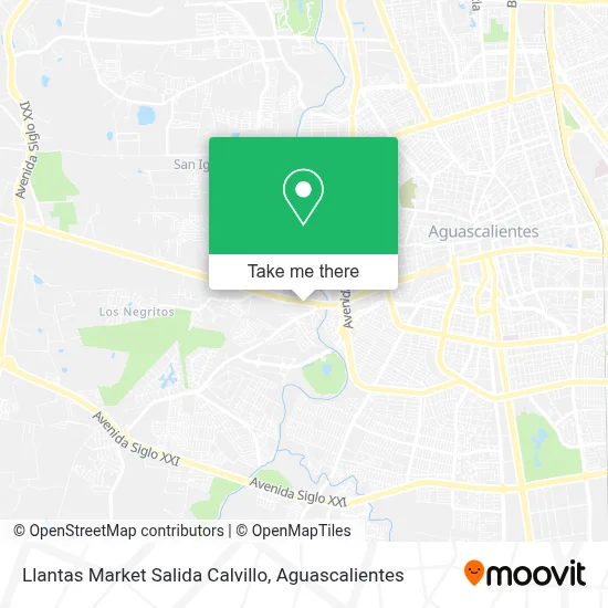 Llantas Market Salida Calvillo map