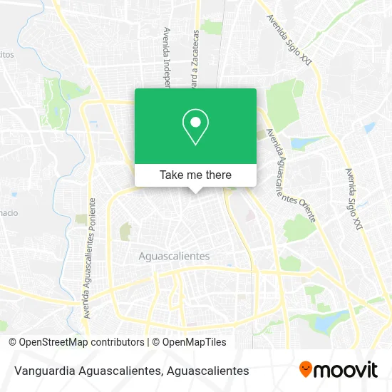 Vanguardia Aguascalientes map