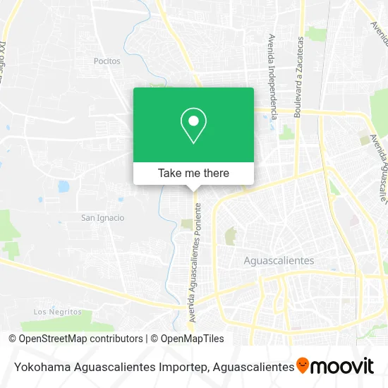 Yokohama Aguascalientes Importep map