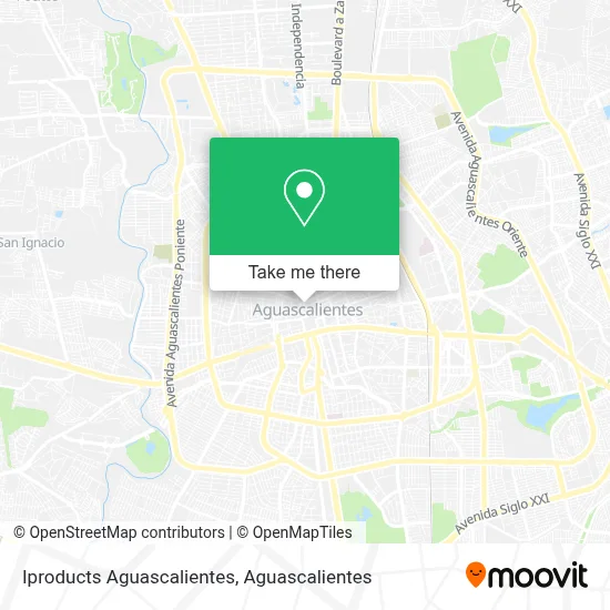 Iproducts Aguascalientes map