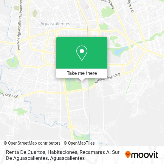 Renta De Cuartos, Habitaciones, Recamaras Al Sur De Aguascalientes map