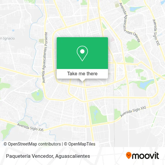 Paquetería Vencedor map