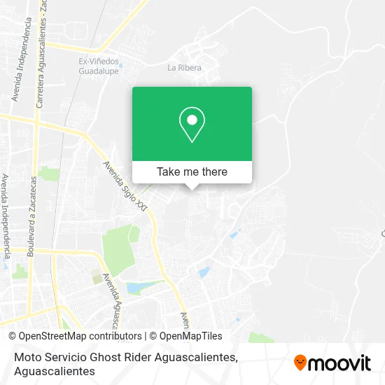 Moto Servicio Ghost Rider Aguascalientes map