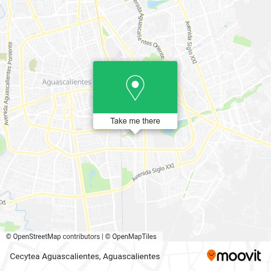 Cecytea Aguascalientes map
