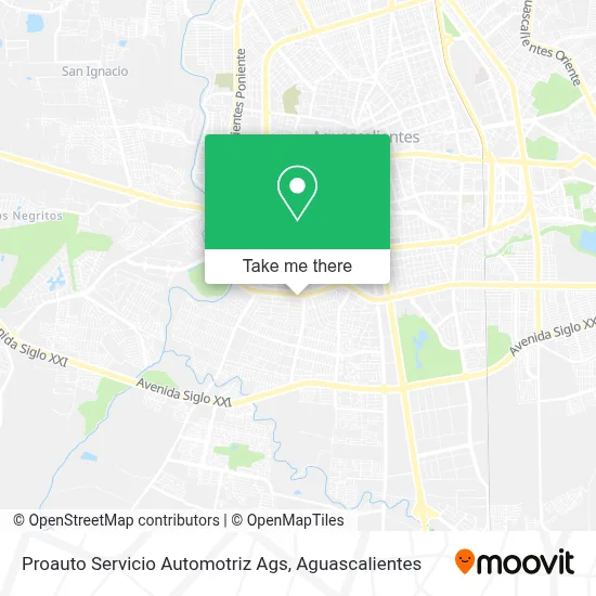 Proauto Servicio Automotriz Ags map
