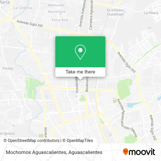 Mochomos Aguascalientes map