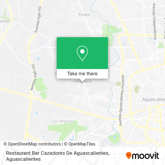 Restaurant Bar Cazadores De Aguascalientes map