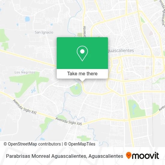 Parabrisas Monreal Aguascalientes map