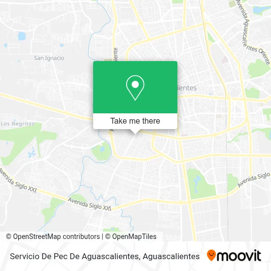 Servicio De Pec De Aguascalientes map
