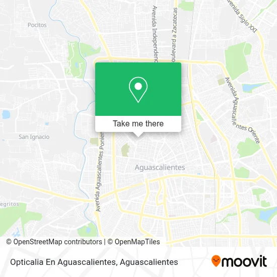 Opticalia En Aguascalientes map